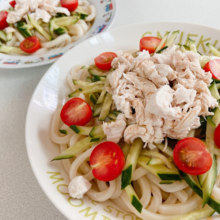 冷凍うどんで！冷やし中華風うどん